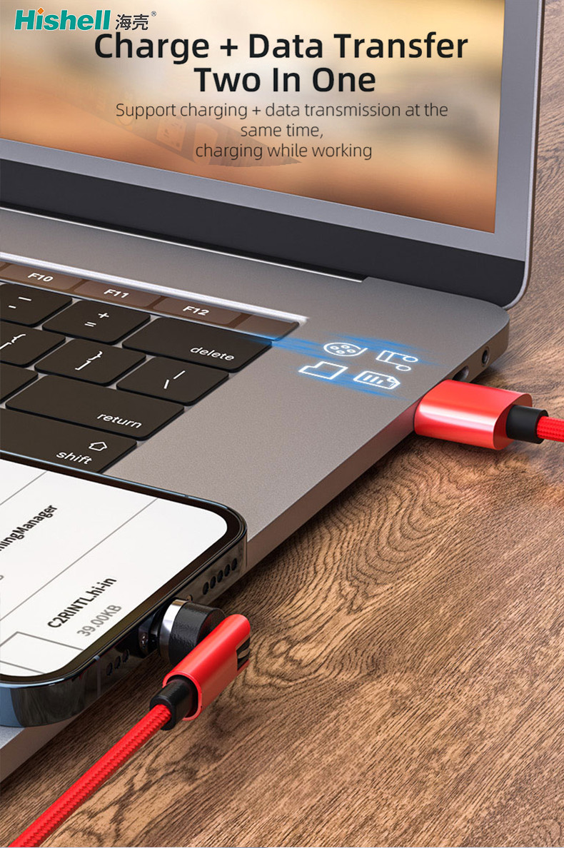 Micro Lighting Magnetic 3 In 1 Cable , Nylon Magnetic Cable Fast Charging
