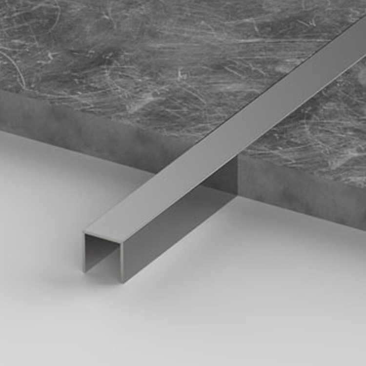 304 316 Brushed Stainless Steel Tile Trim 10mm U Shape Mirror