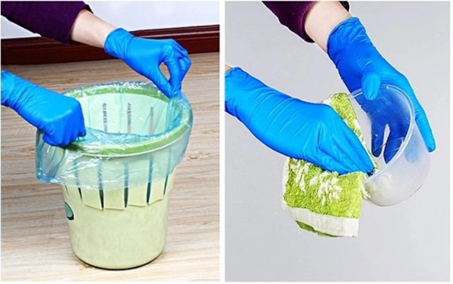 Disposable Surgical 3.5mg/Pcs Nitrile And Latex Gloves Blue