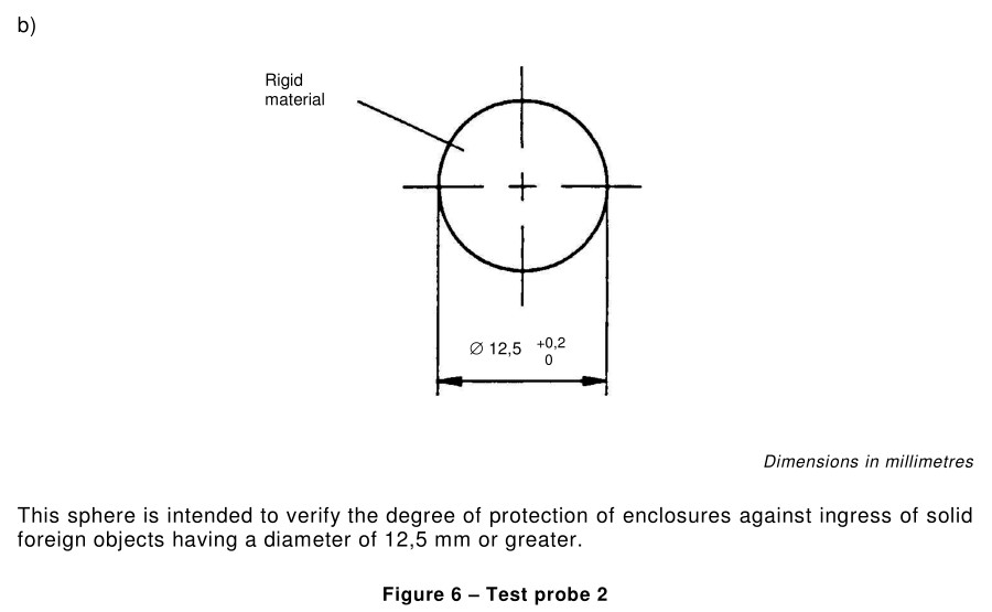 HT-I06 12.5mm Diameter Sphere Figure 6 Test Finger Probe 2