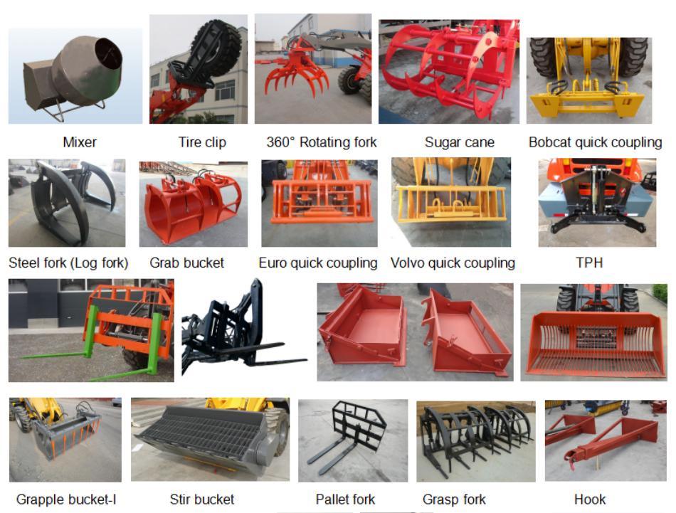 Wholesale Mini Tractor Harga Baru Front End and Excavator Cat Price Attachments Backhoe Loader