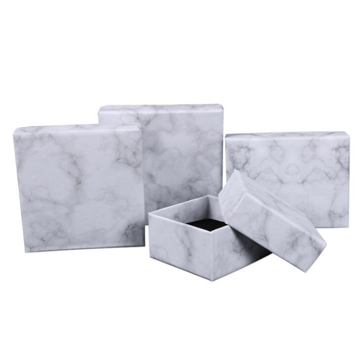 Unique Modern Gift Luxury Jewelry Packaging Cardboard Material Marble Patterned
