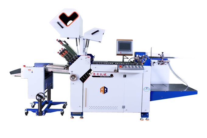 AOQI Max Width 570mm Large Format Paper Folding Machine For Booklet With Delivery Stacker
