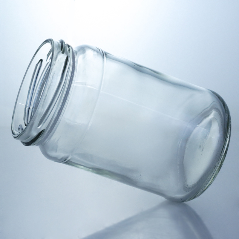 Collar Material Glass 4oz 8oz 16oz Wide Mouth Jars for Jam Pickle Honey Storage