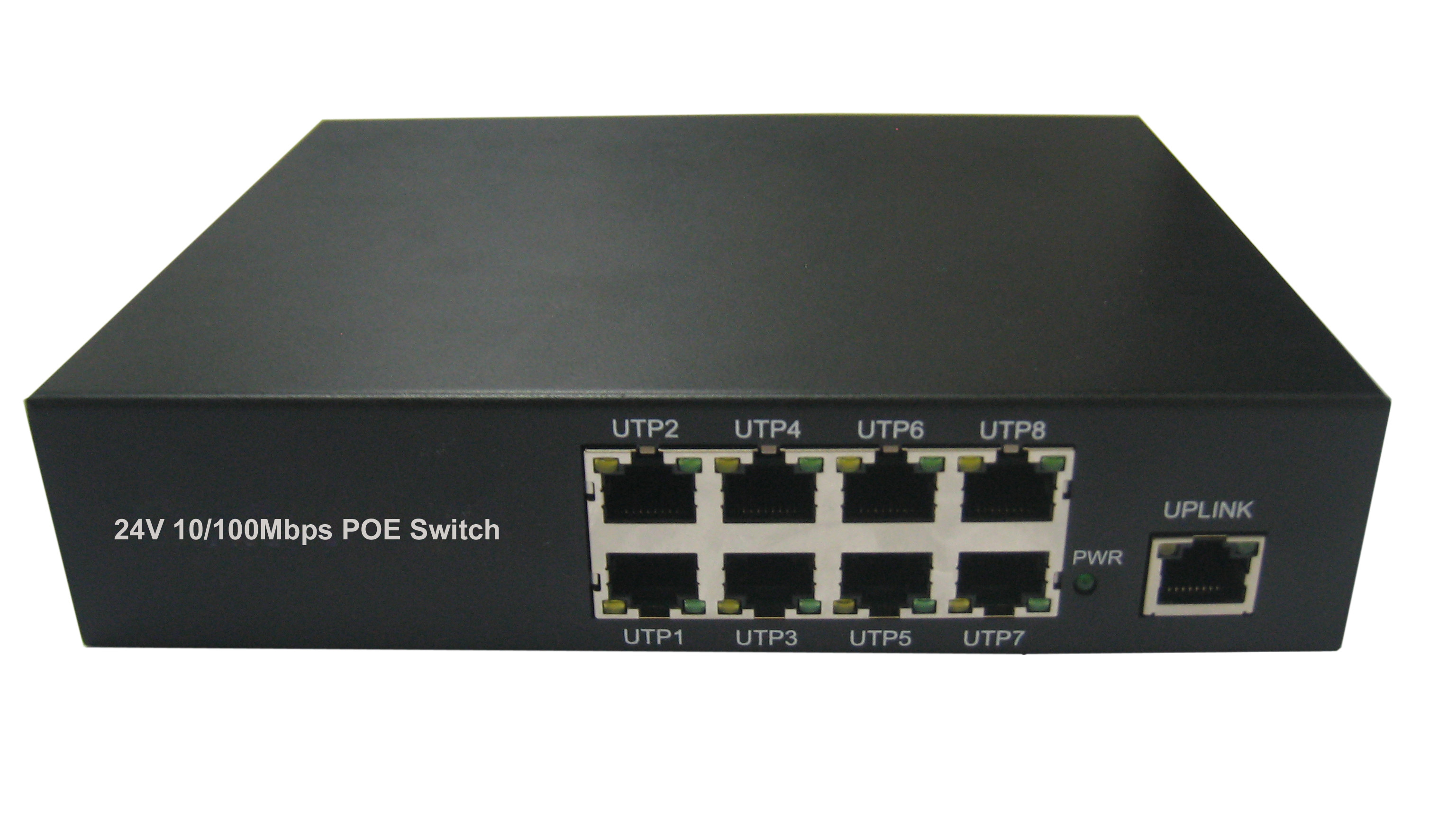 OEM ODM 24v Passive Poe Switch with 8 POE ports 1 Uplink port 10/100Mbps POE Powered Switch