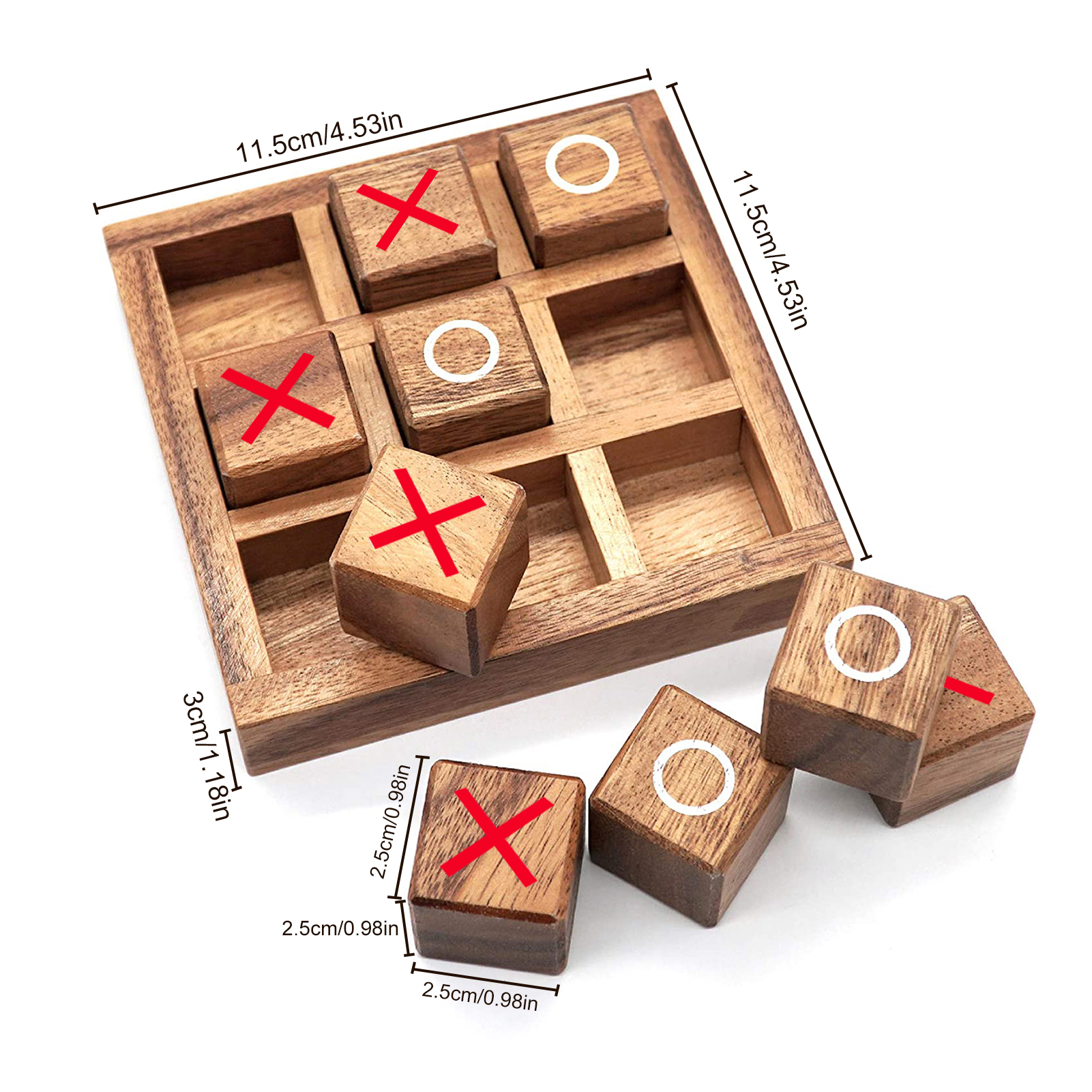 Entertainment 3cm Wooden Chess Pieces Interaction Game Unisex