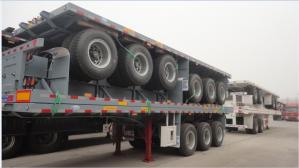 Buy cheap 35T 50T Heavy Duty 40 Foot 3 Drum Axle FlatBed Semi Container Truck Trailer product