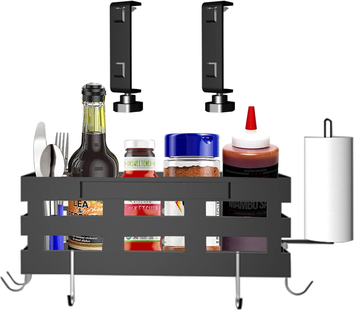 Griddle Grill Caddy BBQ Accessories Organizer for Outdoor Blackstone Grill with Paper Towel Holder