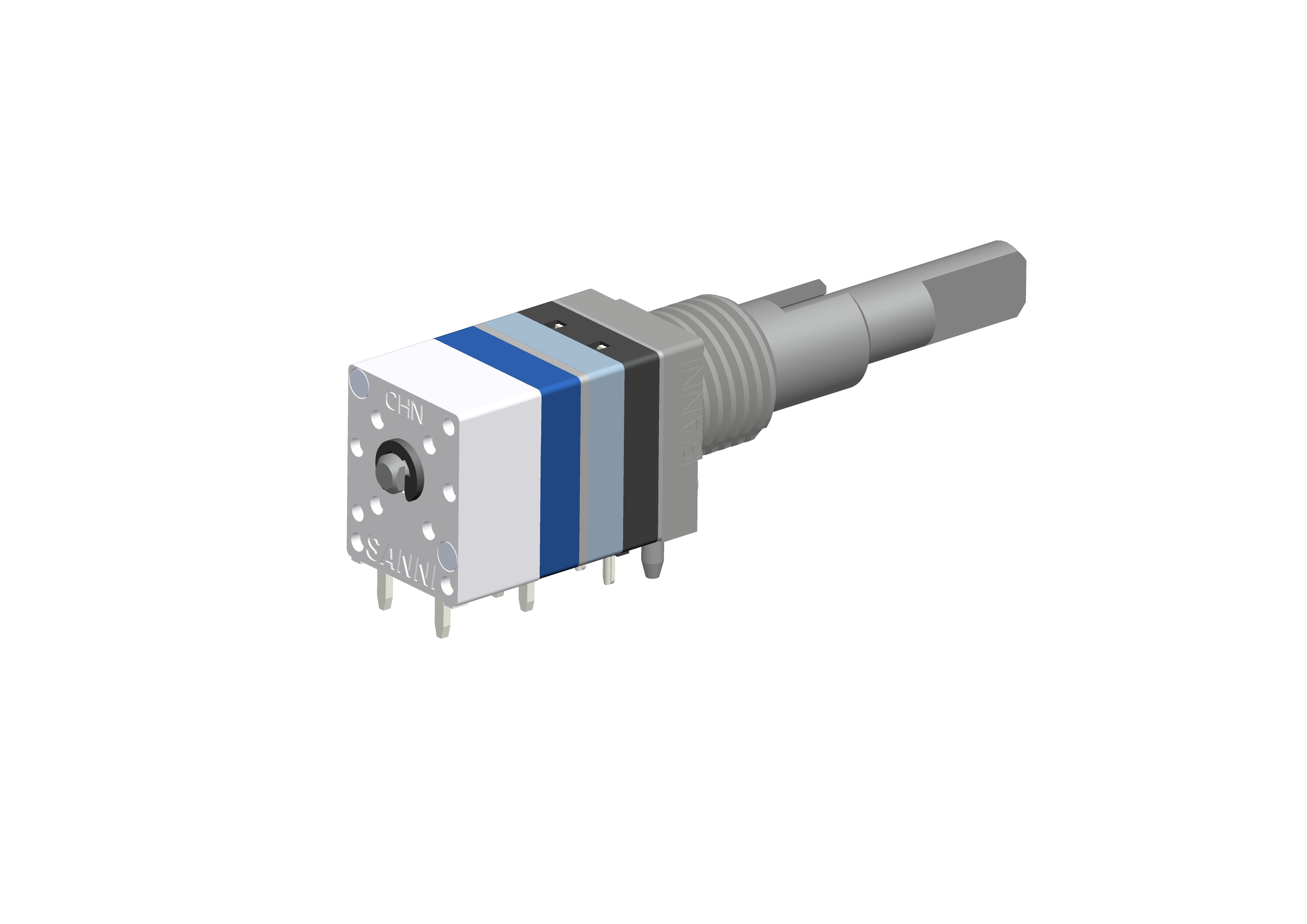 Integrated 20 Bit Incremental Encoder , Dual Shaft Encoder With Rotary Switch