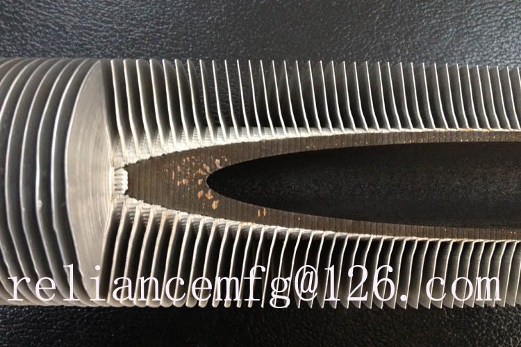 Aluminum 1100 Annealed L Knurled Finned Tubes With 0.45mm Fin Thickness