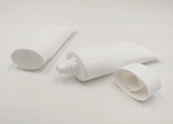 50ml 100ml Capacity PE Facial Washing Cosmetic Packaging Tube With Sliver Cap