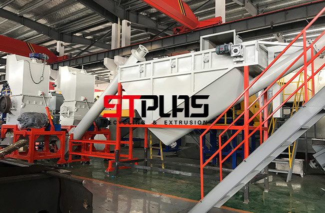 Industrial Plastic Washing Recycling Machine , Waste PET Bottle Washing Line