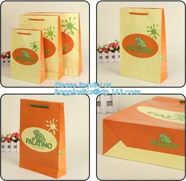 Custom Printed Accept Wholesale Stock White Brown Kraft Paper Shopping Bag With Handle No Minimum, carrier handle bags