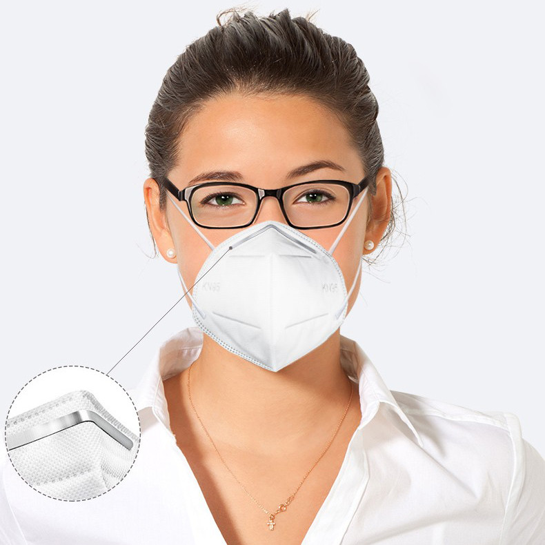 5 Layer Disposable Protection KN95 Respirator Mask Non woven Meltblown Eco Friendly