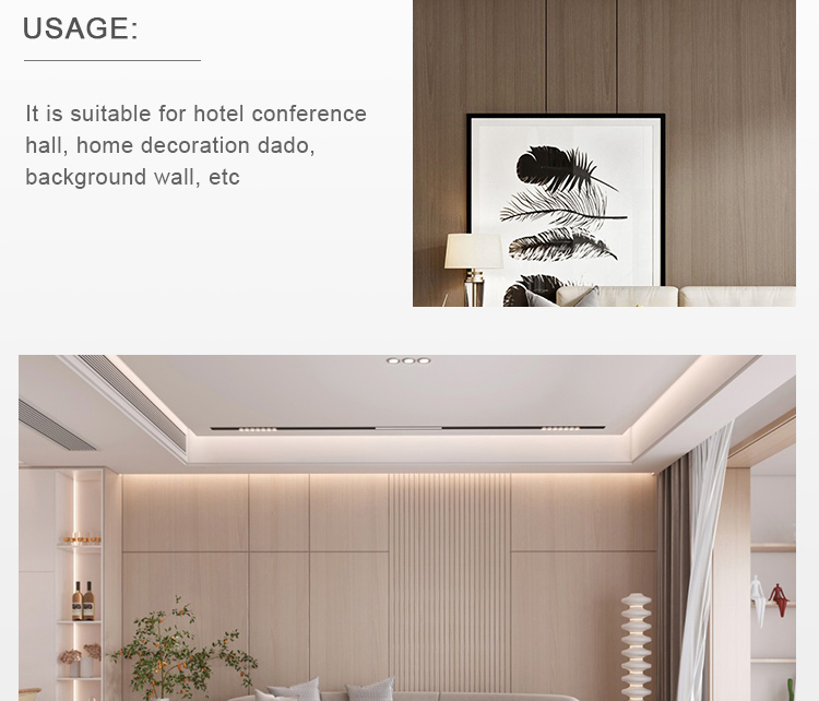 Decorative bamboo charcoal board  PVC Wall Panels Manufacture Wood Panels Decor Interior