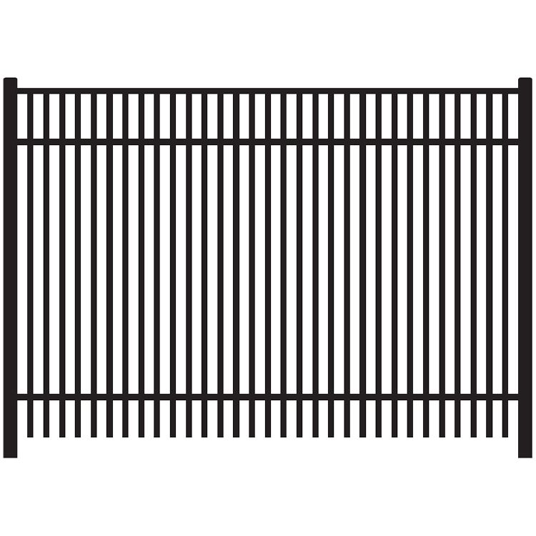 Crimped Spear Security Garrison Fencing Panels 2.1mx2.4m Rails 40mm 45mm Australia Standard Stain 80 microns powder