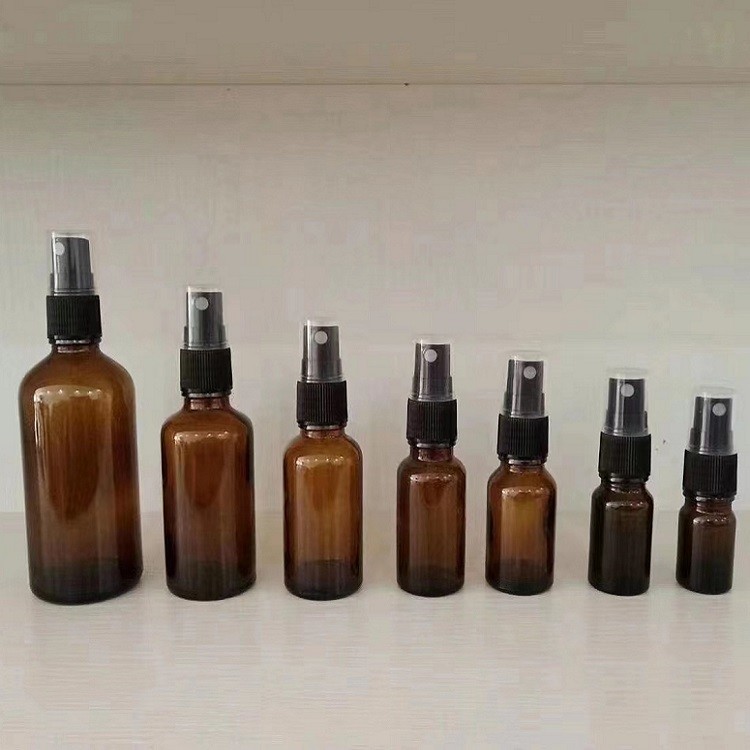 Practical Colored Amber Glass Spray Bottles Non Toxic Lightweight 4oz 16oz