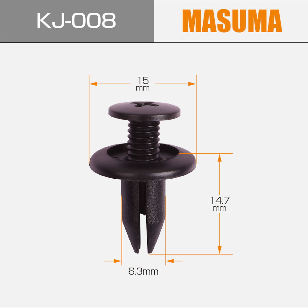 Year 1986-2021 Push Bumper Plastic Clips for Mitsubishi Minica KJ-008 MASUMA MB253964