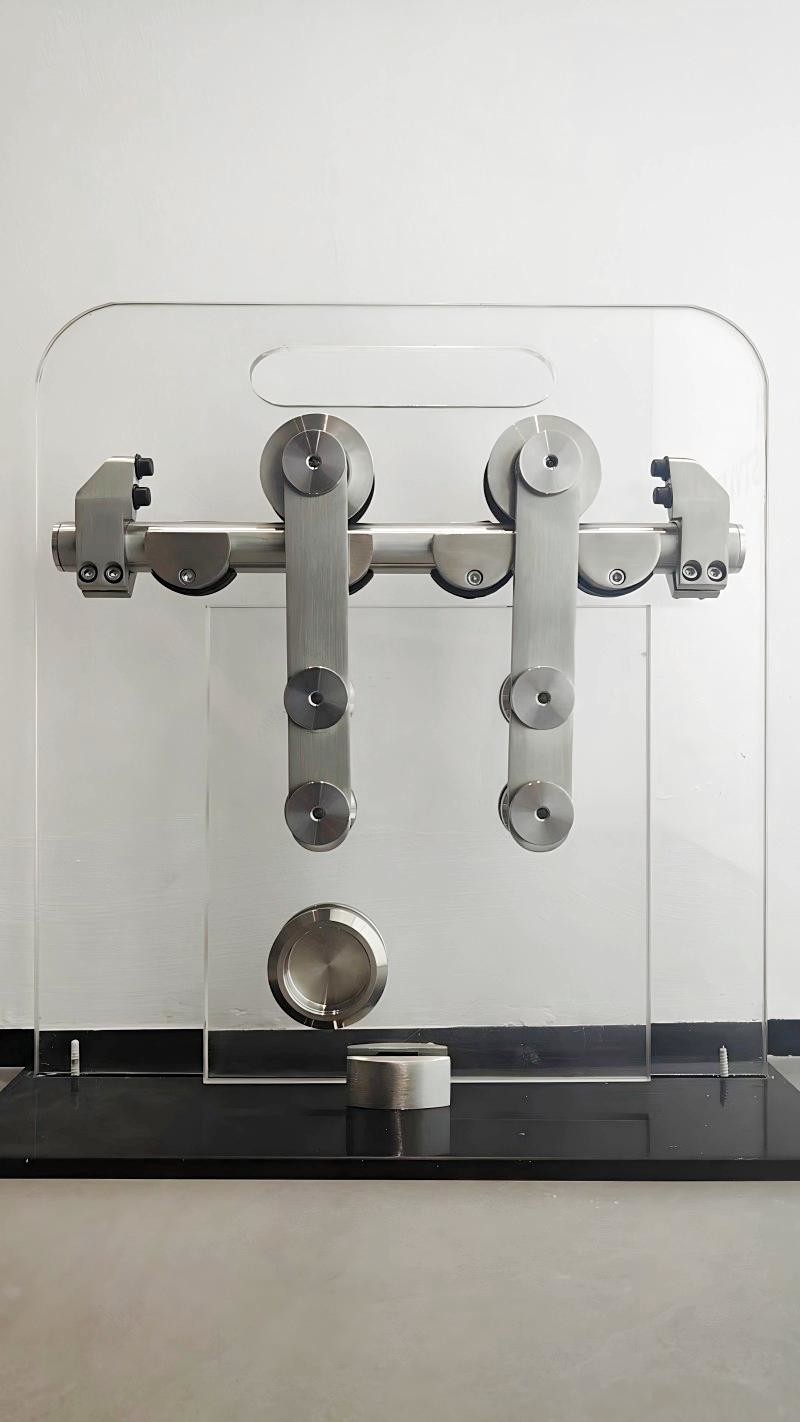 Hidden Non Punching Shower Door Pull Stainless Steel Round Easy Replacement