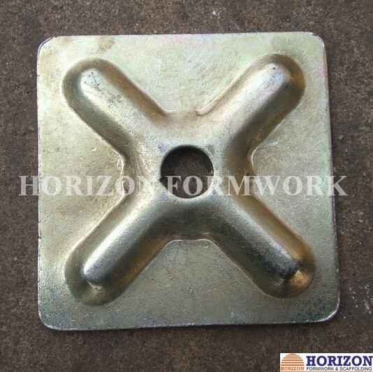 Square Pressed Waler Plate 120x120x6mm Conjunction Galvanized Finishing