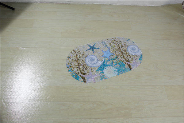 Antibacterial 360g Bathtub Plastic Non Slip Bath Mat Machine Washable