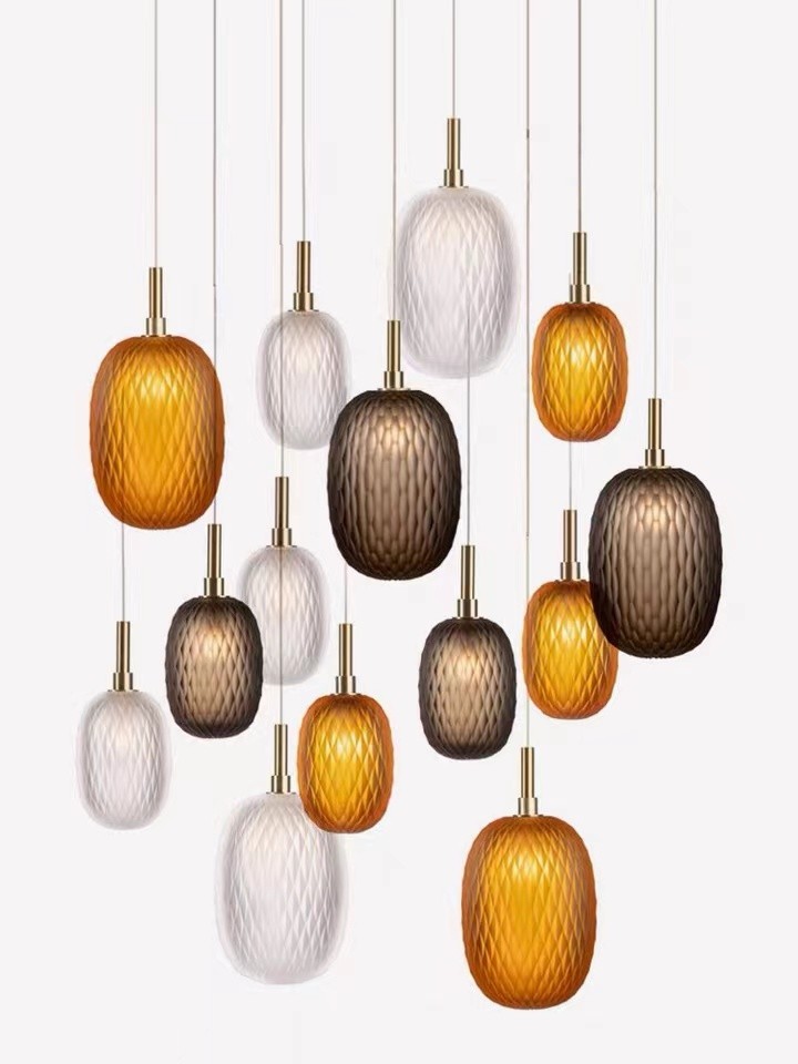 MODERN HOME GLASS SHADE PENDANT LAMP CHANDELIER LAMP MODERN PENDANT LIGHT