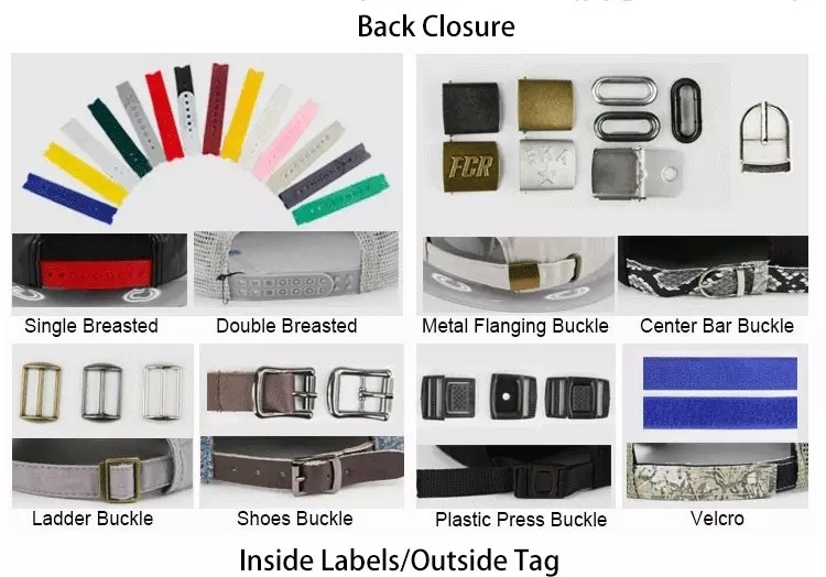 BSCI Custom Structured Baseball Cap Strap Sublimation Printing