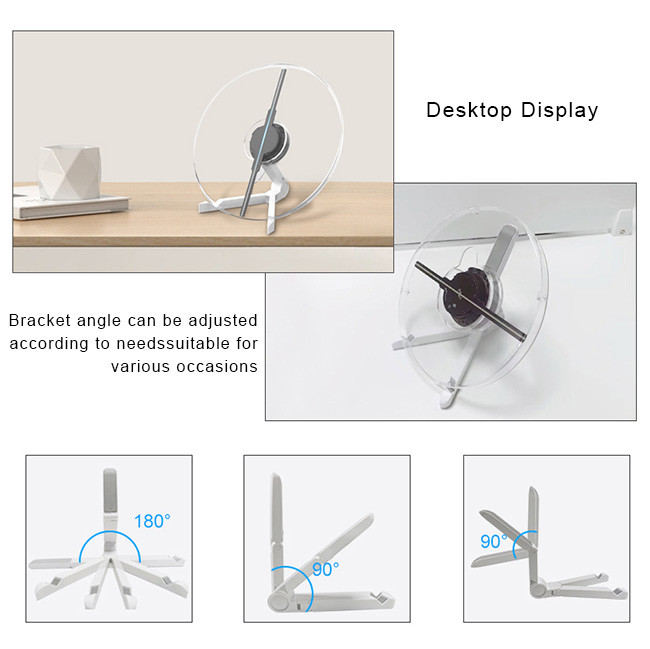 Portable 360° 3D Spinning Hologram Projector Fan 23CM 3D Holofan