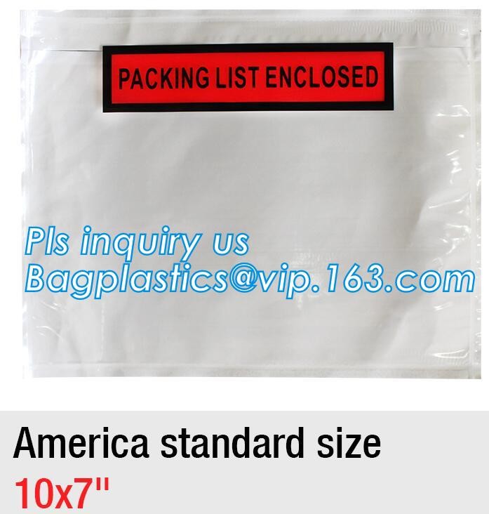 Clear Adhesive Back, Packing List / Shipping Label Envelope Pouches, seal envelope courier bag express custom mailing ba