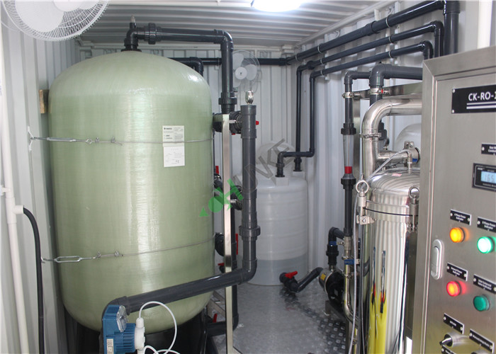 FRP Containerized Water Treatment Plant , Mobile Containerized Desalination Plants