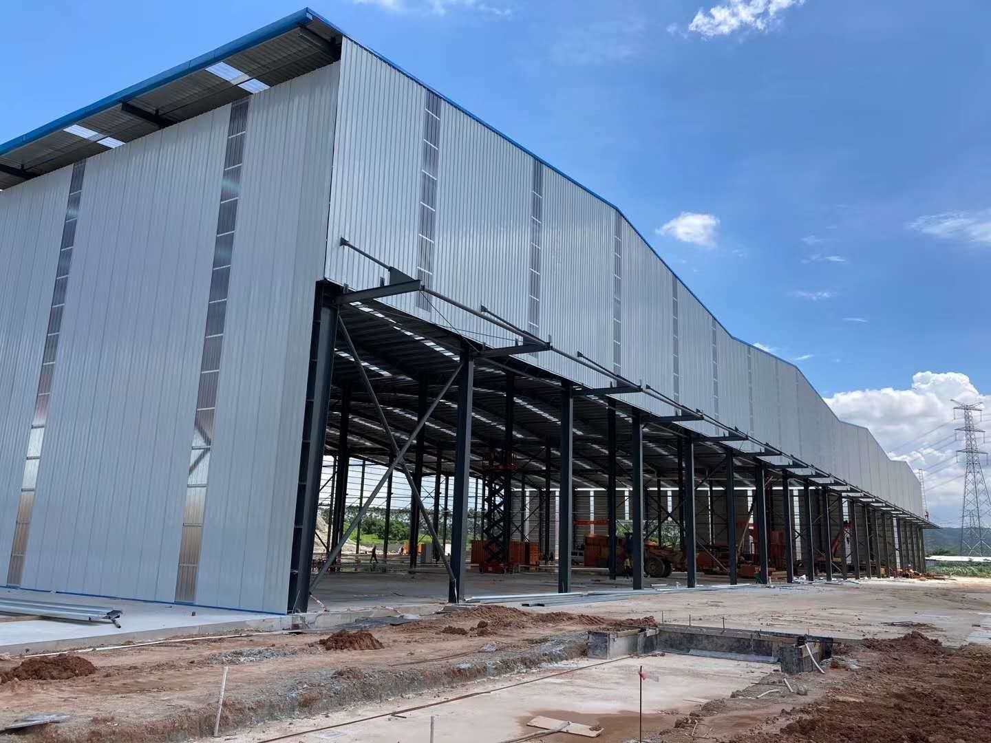 Gutter Galvanized Steel Structure Warehouse Surface Painted Or Hot Dip Galvanized