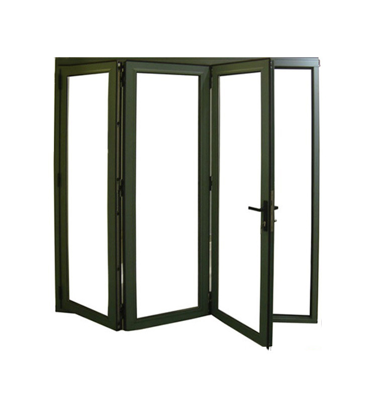 Bifold Sliding Glass Folding Window Doors For Patio 77mm Insulated Aluminum