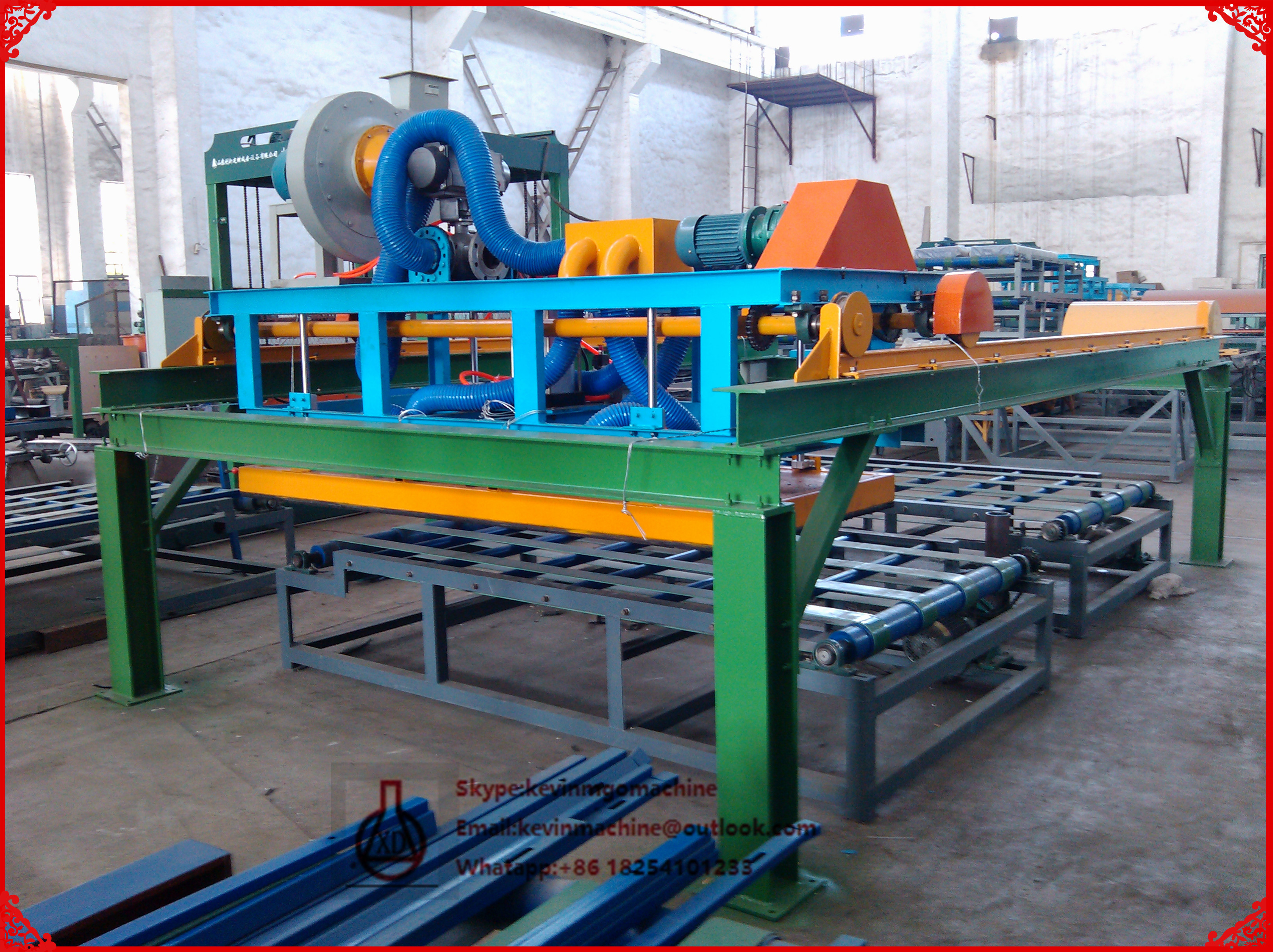 32KW Total Power Sandwich Panel Machine , PLC Control System Sandwich Production Line