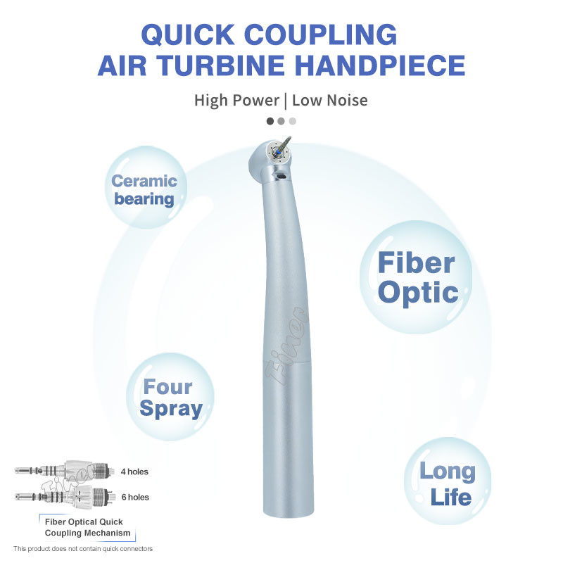 Quick Coupling Fiber Optical Dental Handpiece Air Turbine Power Source
