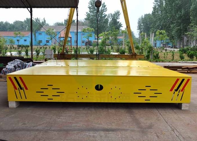 Rubber wheel battery transfer carriage mold injection transfer cart on concrete floor