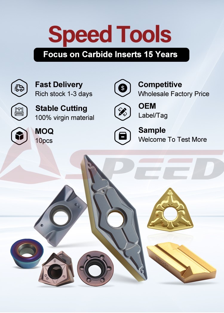 Speed Carbide Inserts For Aluminum Tungsten Carbide VNMG160408 Turning Tool