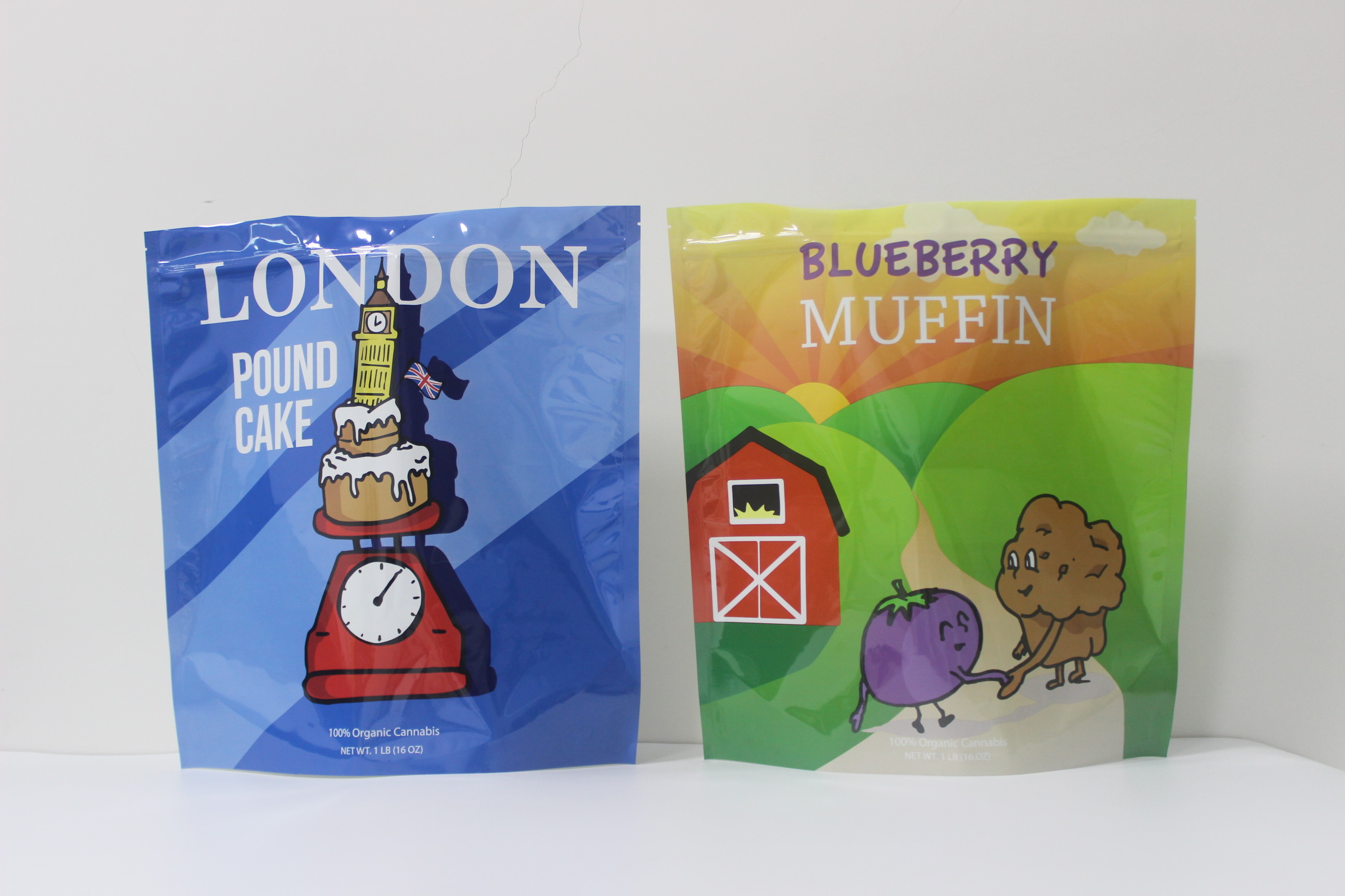 Glossy Finish Mylar weed Bags Small Stand Up Zipper Aluminum Foil Mylar Bags