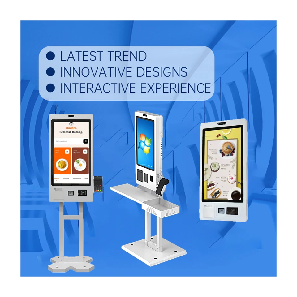 Modern Wall Mounted Self Payment Kiosk Capacitive Touch 10 Point 1920*1080P Resolution