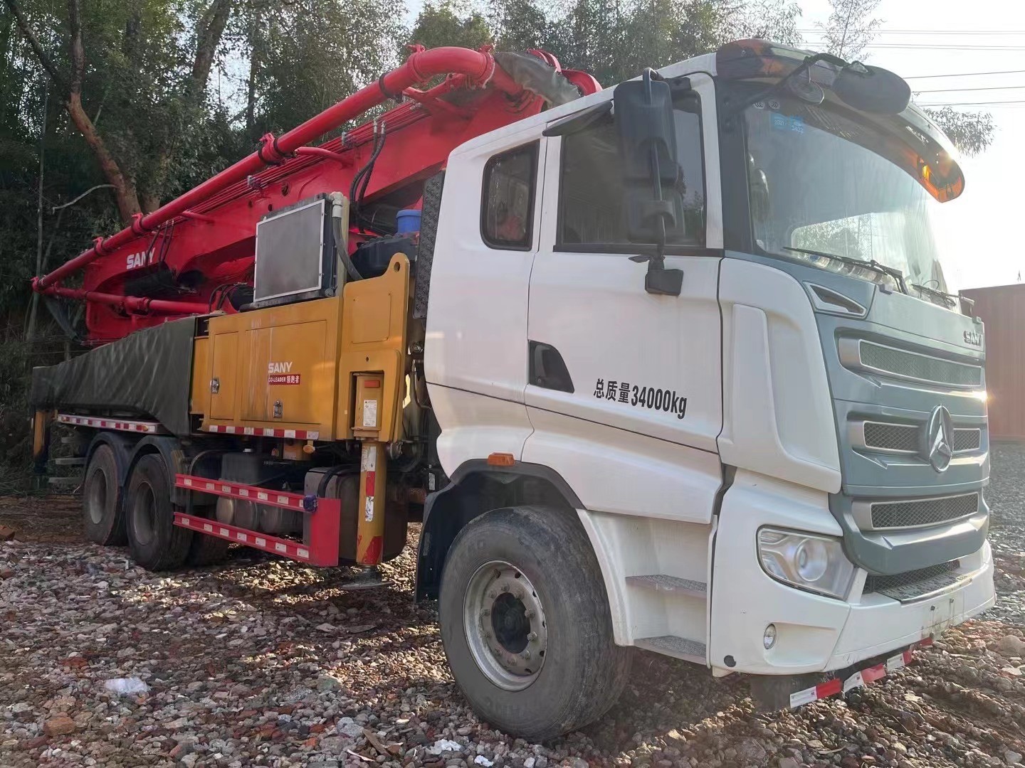 Sany 62m 49M 56M Used Concrete Pump Truck With Large Working Range For Construction Sites