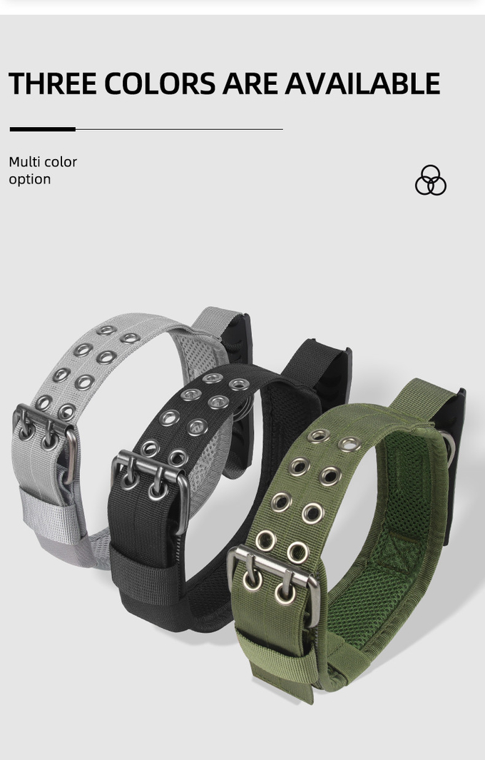 Pet Adjustable Tactical Dog Collar Reflective Thickened Nylon Collar