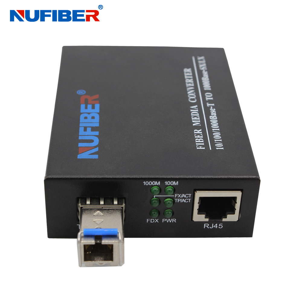 Gigabit SFP Slot Optic Media Converter 10/100/1000M SFP to UTP Ethernet Converter 5V1A