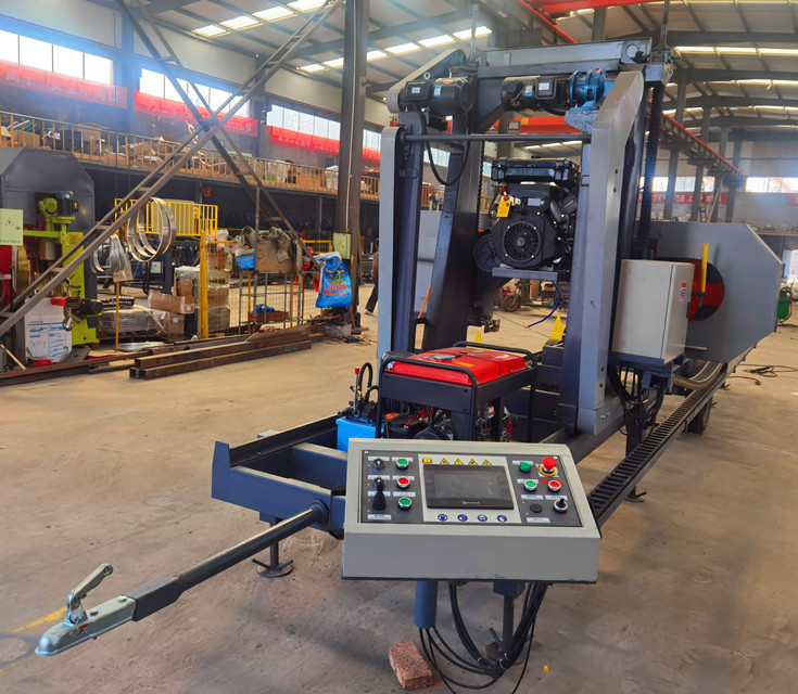 Mobile Bandsaw Mill Wood Sawmill Machine,Wood Cutting Band Sawmill,Diesel Portable Sawmill