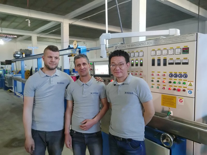 Algeria Wire Manufacturing Machine , Cable Extruder Equipment Low - Noise