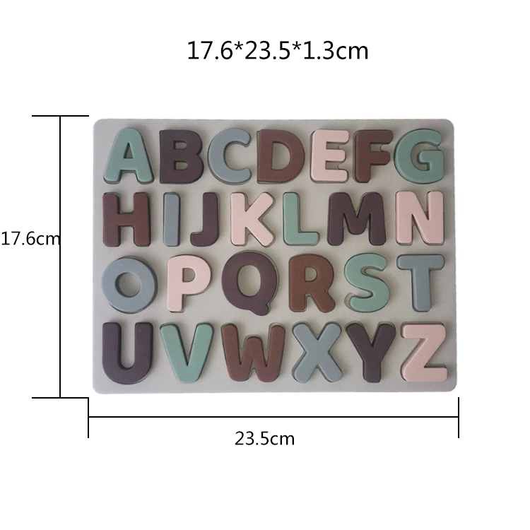 Non Toxic Silicone Early Educational Toys Movable Letter Puzzles For Kids