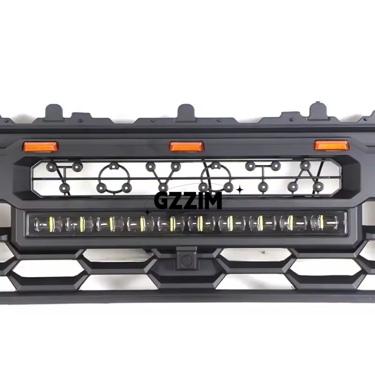 Toyota Tacoma 2024 ABS Mesh Front Grille With Light Bar Black Car Grille Front Middle Grille