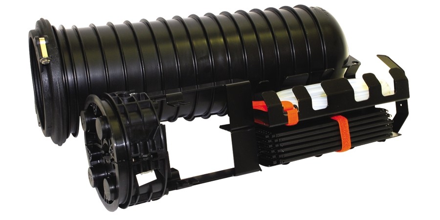 preloaded-144-single-fiber-splice-capacity-28-in-dome-length-optic-fiber-splice-enclosure
