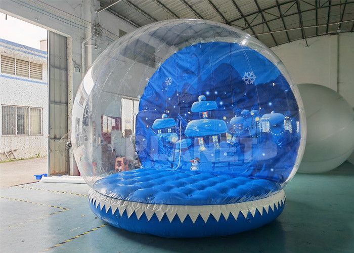 4m Diameter Outdoor Christmas Photo Booth Inflatable Snow Globe For Kids And Adults