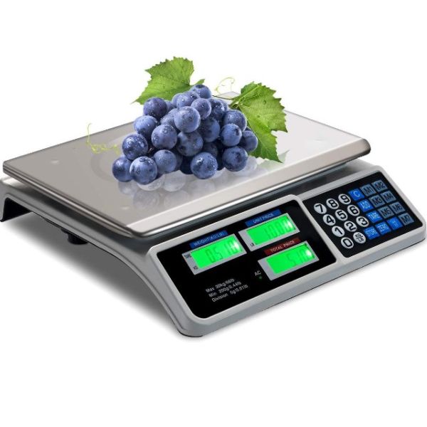 Rectangle Digital Display Vasipor Accurate 40kg Calculation Fruit Weight Electronic Counter Counting Commercial Weight Scale