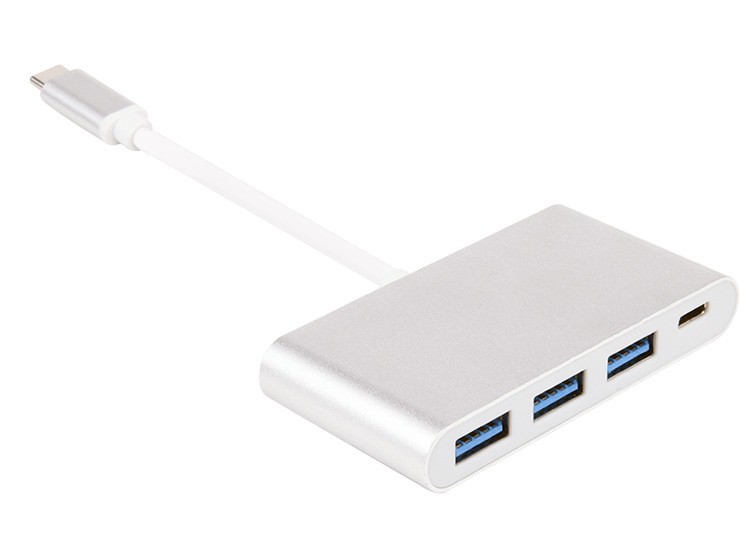 USB-C Hub Type-C to Usb 3.0 * 3 + Type-C Female Port Adapter Type-c Adapter