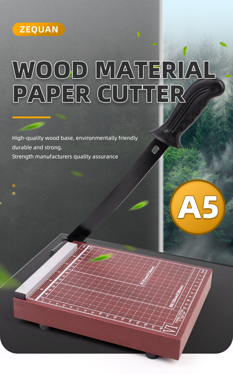 A5 Wooden Paper Trimmer Mini Guillotine Cutter For Printing And Photo Paper